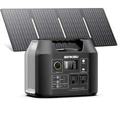 SinKeu power station front panel showing ports and display, clear device control