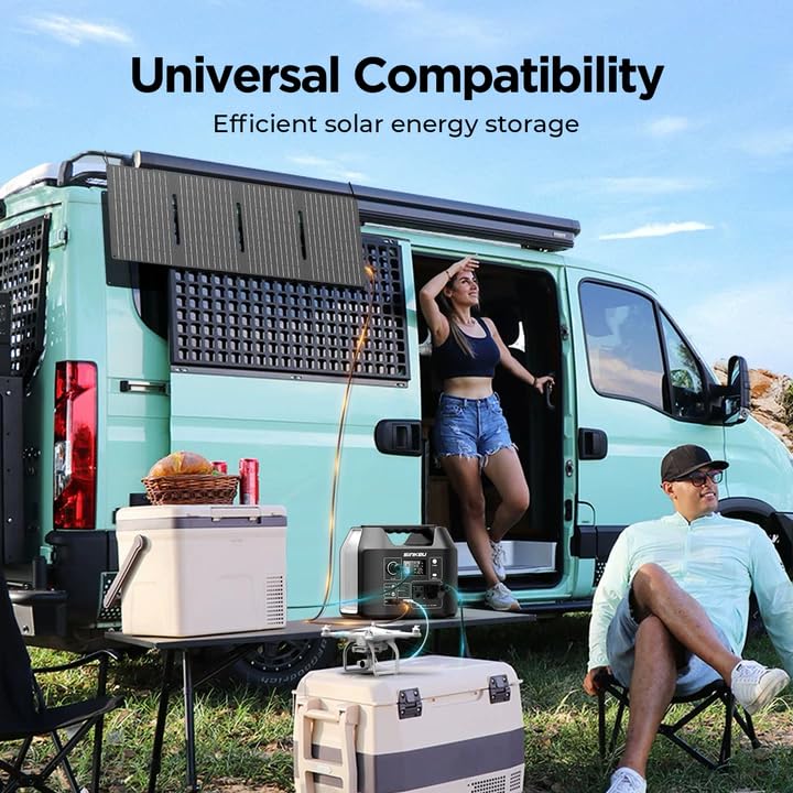 SinKeu powering campsite lights and phone, reliable overnight power outdoors