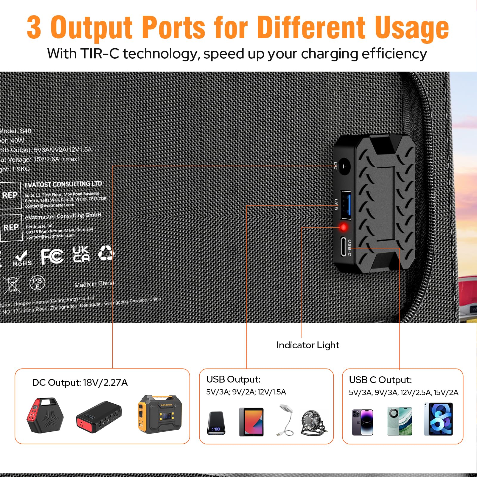 SinKeu panel propped at angle in campsite illustrating optimal sun exposure
