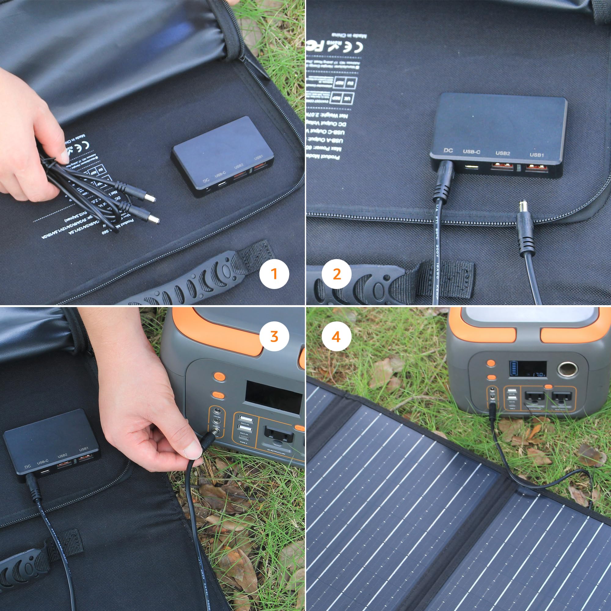 SinKeu DC-to-Anderson cable connected to a power station for direct charging convenience