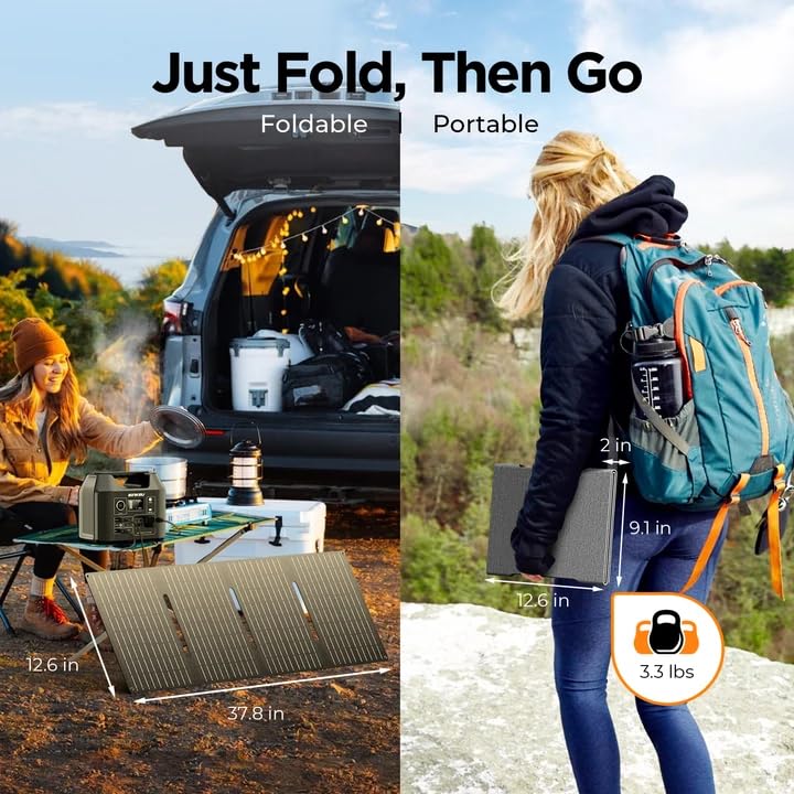 SinKeu solar panel unfolded in sun, efficient daytime charging on-the-go