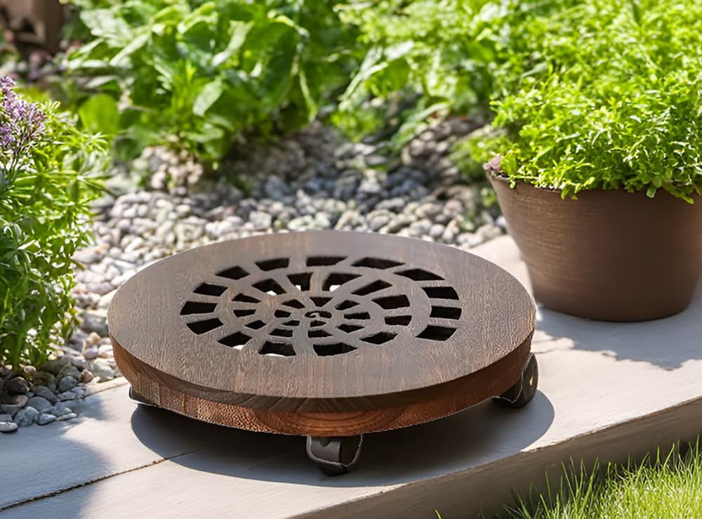 SINOBEST caddy on hardwood demonstrating non-scratch plastic casters protecting floors