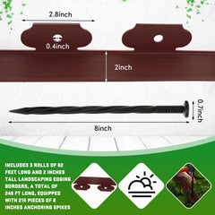 Sintuff edge profile close-up showing 2-inch height and clear lawn separation benefit