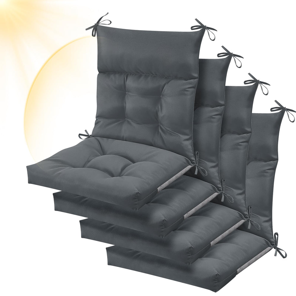 Sintuff front view of four dark grey cushions showing full package and benefit of matching set