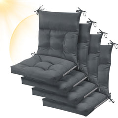 Sintuff front view of four dark grey cushions showing full package and benefit of matching set