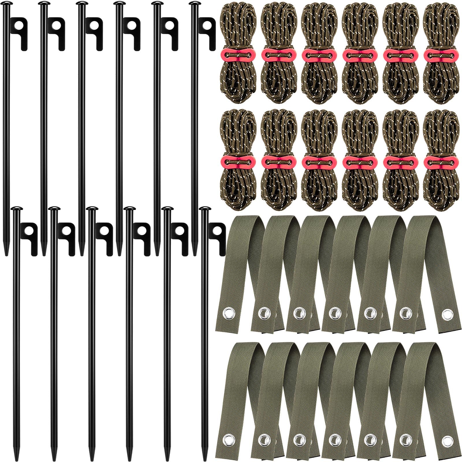 Sintuff front packaging showing full 36-piece tree stake kit with clear contents for easy setup