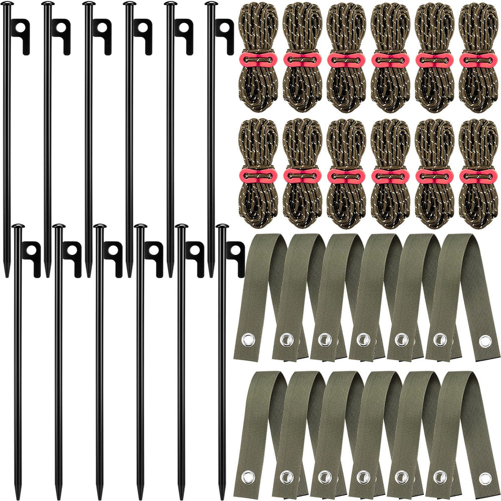 Sintuff front packaging showing full 36-piece tree stake kit with clear contents for easy setup