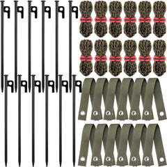 Sintuff front packaging showing full 36-piece tree stake kit with clear contents for easy setup