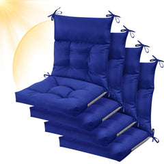 Sintuff front view of all four navy cushions showing coordinated set and comfort