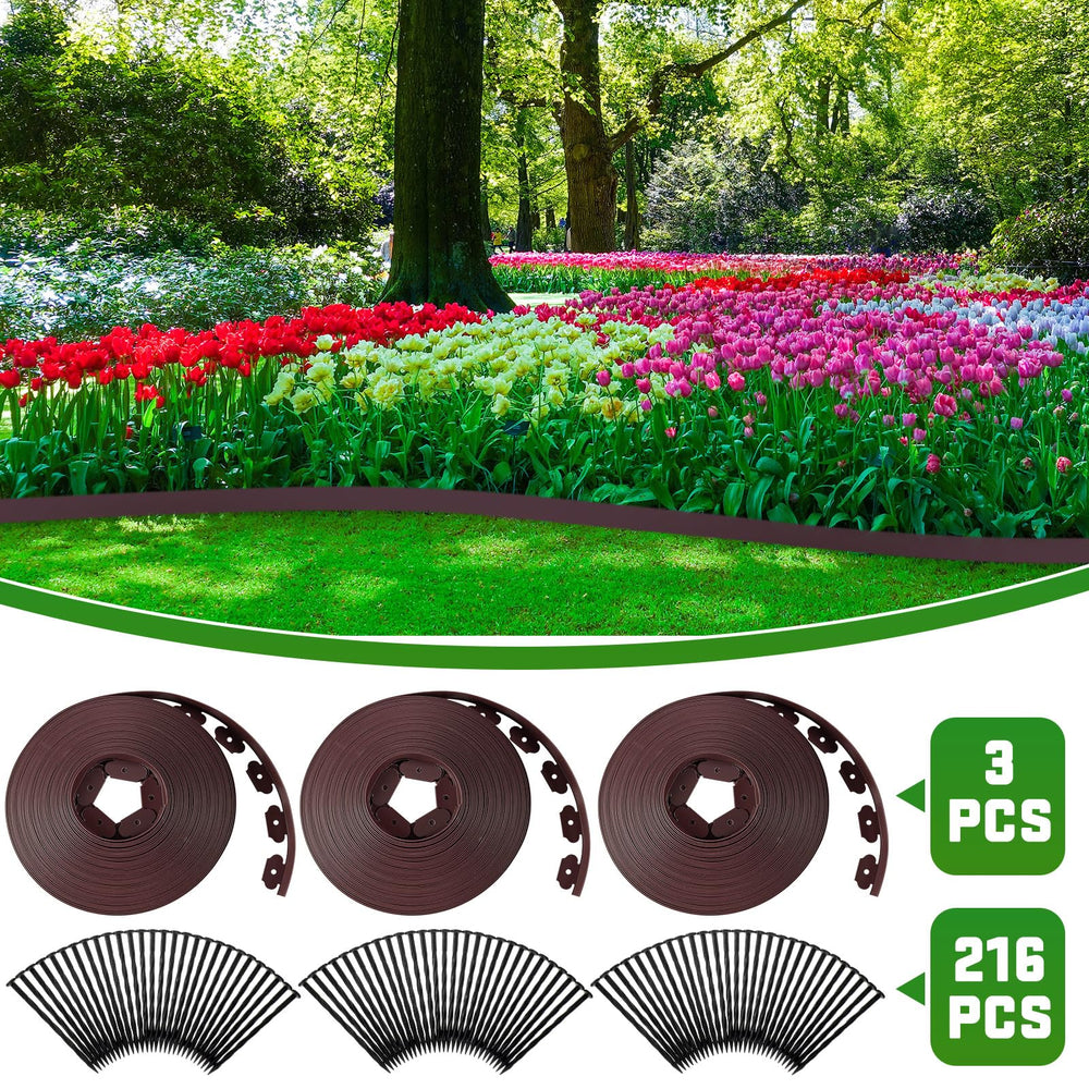 Sintuff in-use garden border forming a curved flower bed edge for neat landscape lines