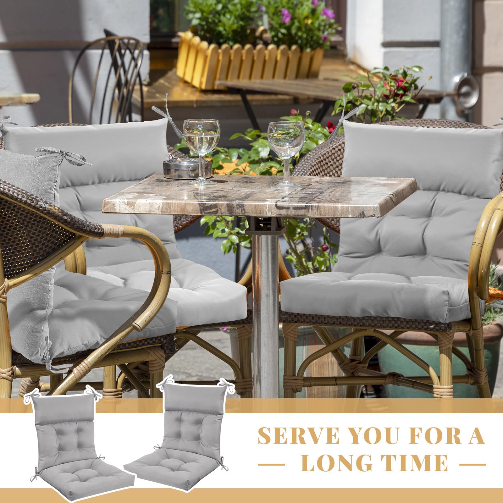 Sintuff compressed packaged cushions illustrating easy shipping and quick loft recovery