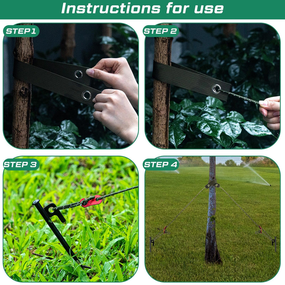 Sintuff stake beside a hand for scale showing 11.8-inch length and easy soil insertion