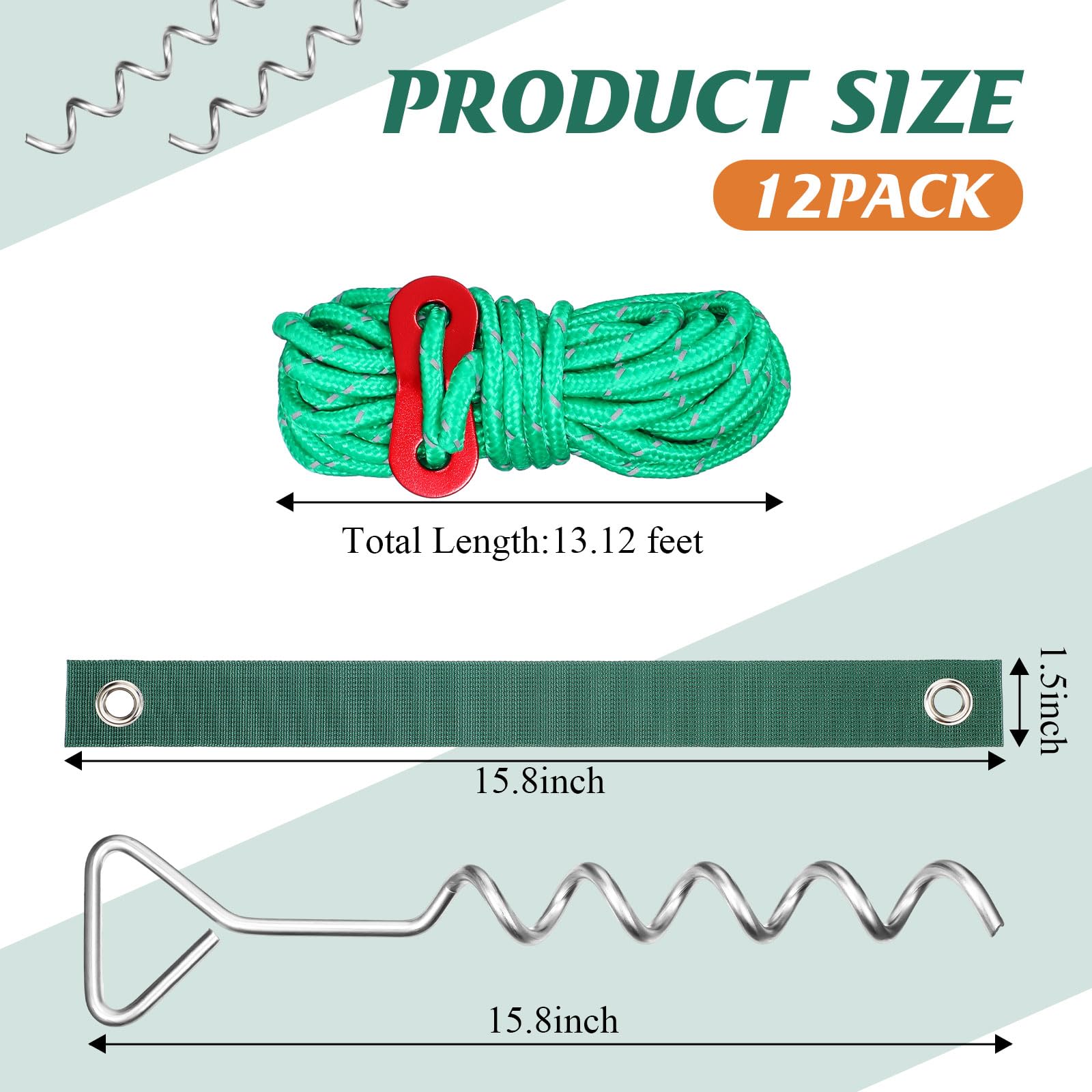 Sintuff spiral stake close-up showing threads for stronger ground holding