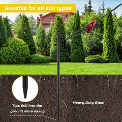 Sintuff detail of support strap with copper ring protecting tree bark and providing secure hold