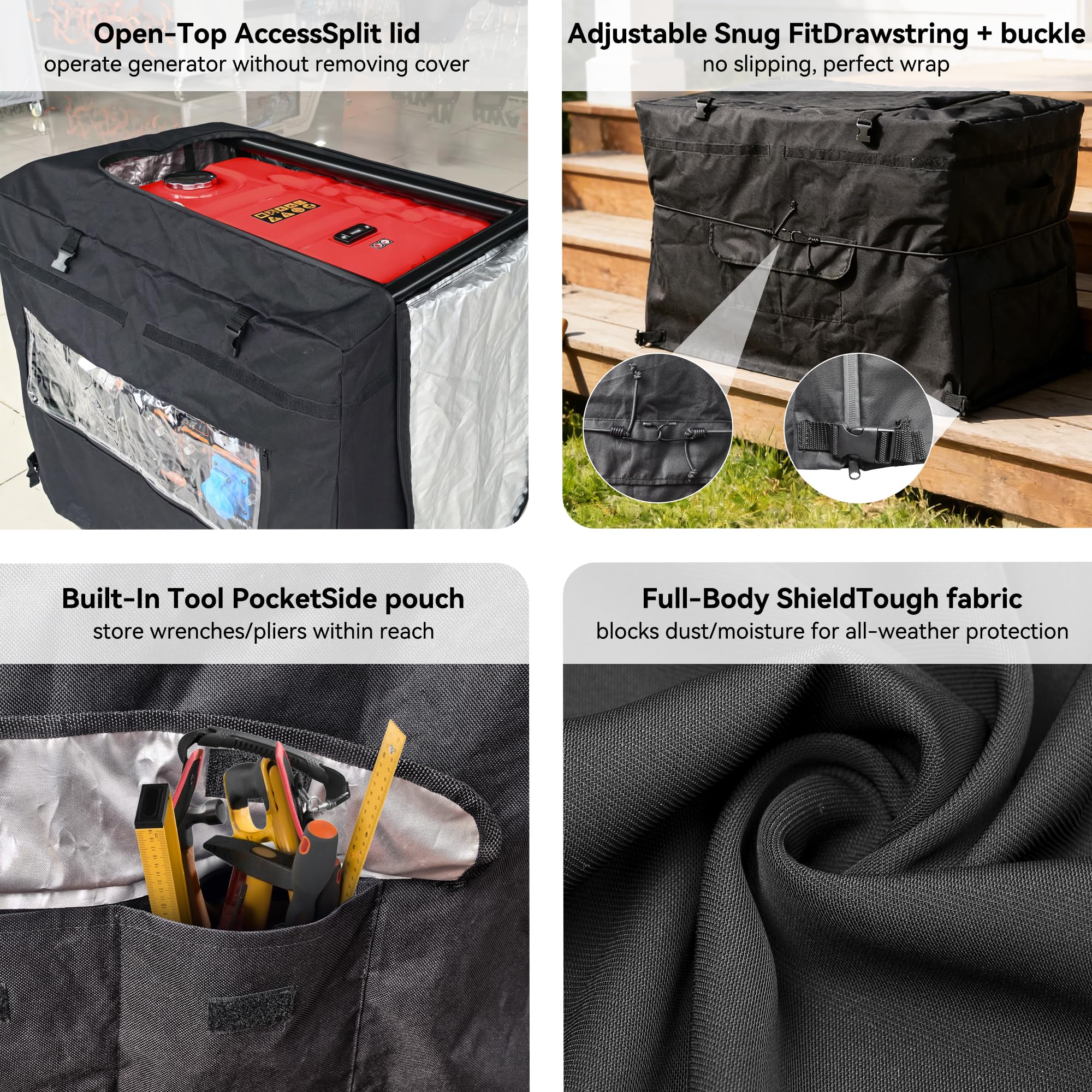 SIOKIUU side tool pocket storing cords and accessories for organized access