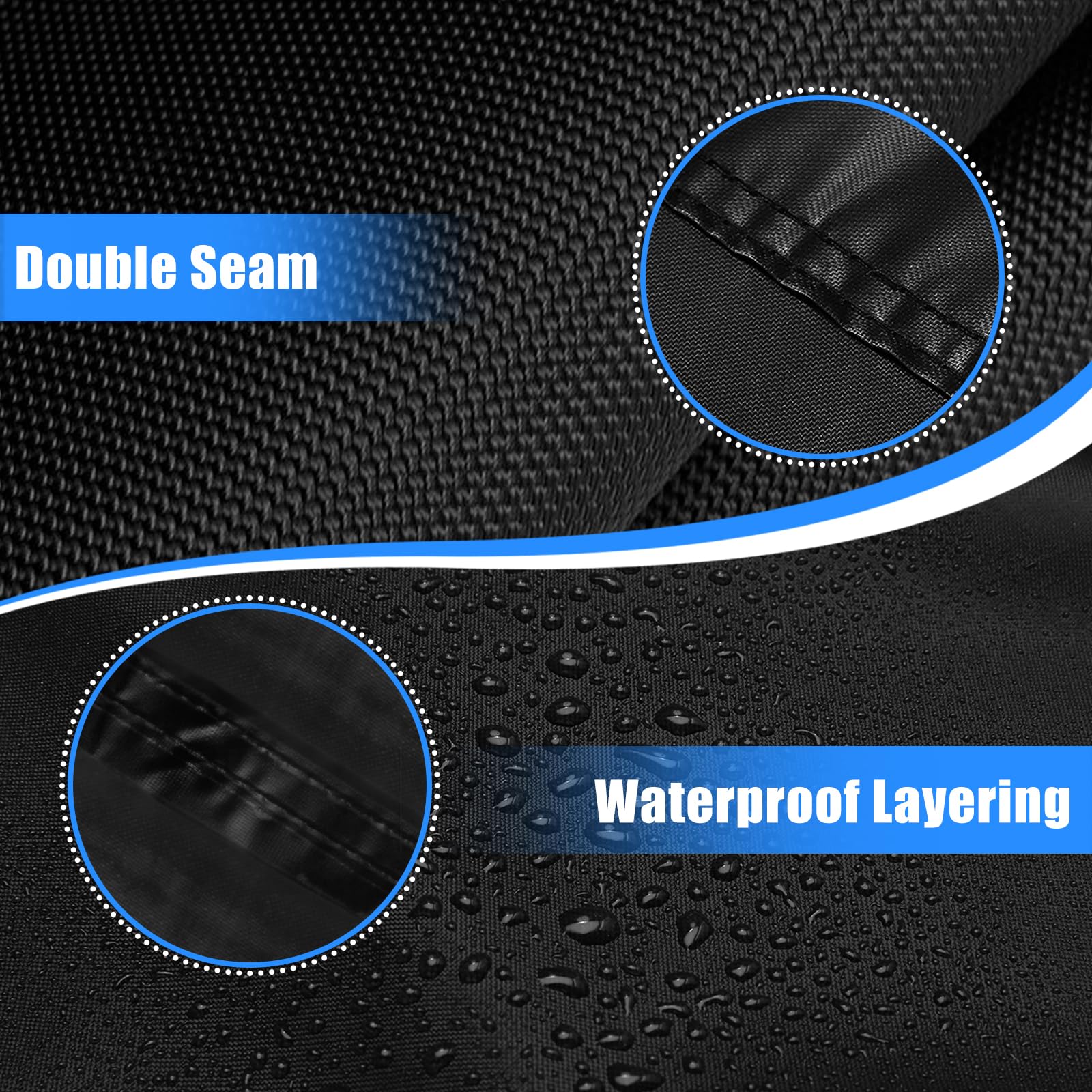 SIRUITON adjustable hem cord and toggle securing cover against wind