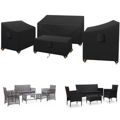 SIRUITON full 4-piece cover set shown on patio protecting furniture