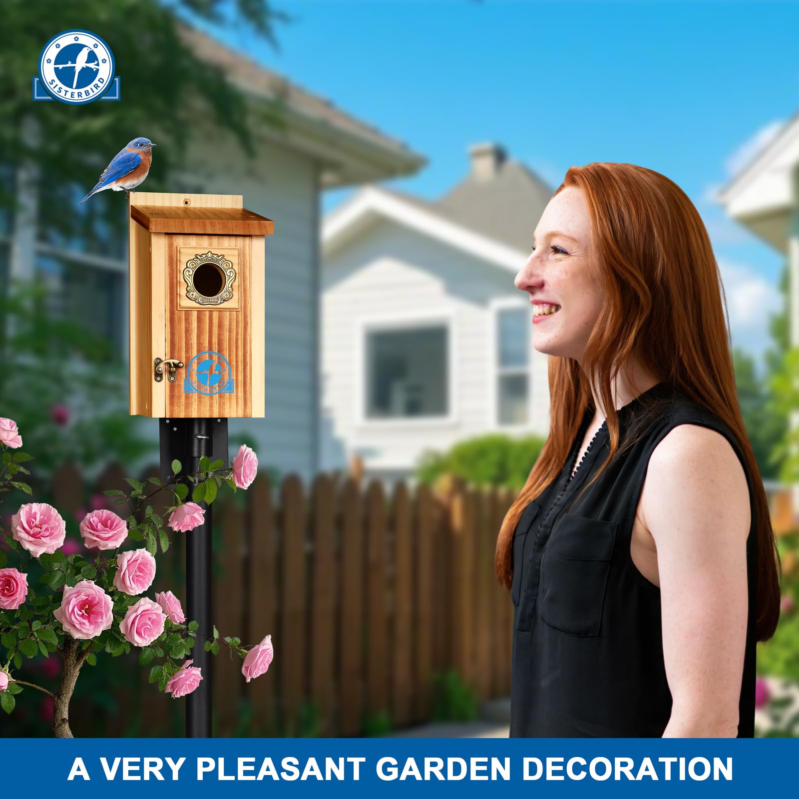 SISTERBIRD lifestyle garden mounted displays attractive yard integration and bird activity