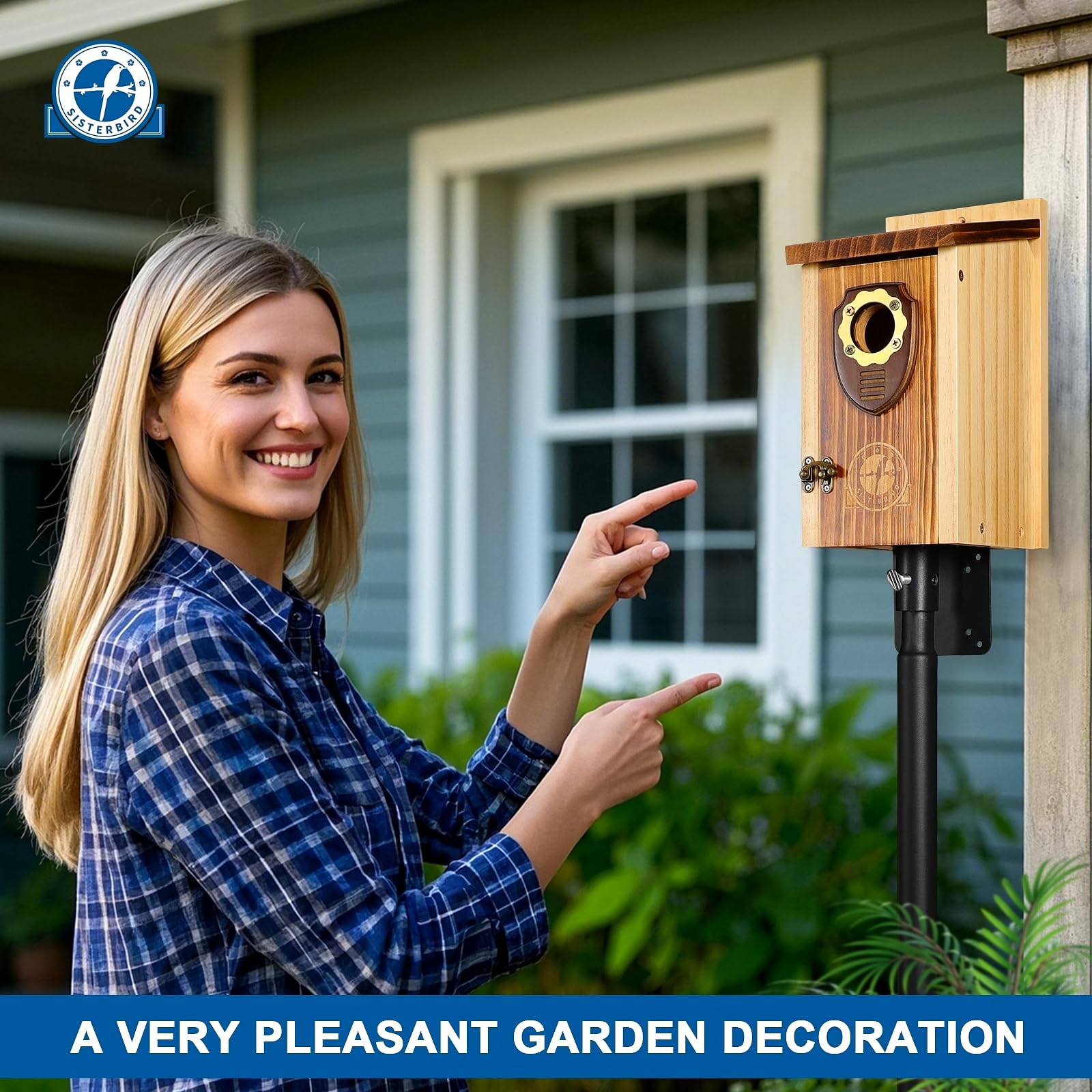 SISTERBIRD front door opened to show easy cleaning access and convenience