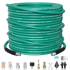 SITIMIMIL front packaging showing full sewer jetter kit and contents for quick setup