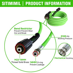 SITIMIMIL full 25 ft hose laid flat highlighting length and portability
