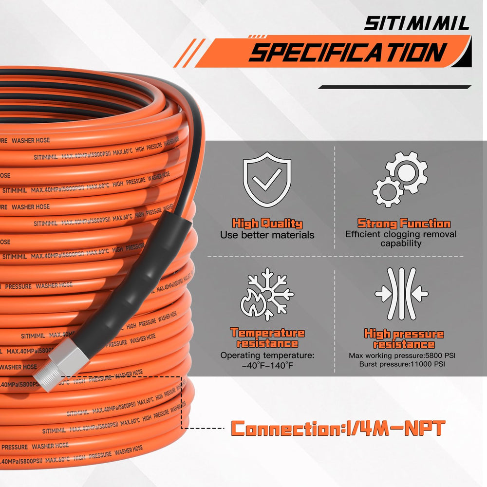 SITIMIMIL hose close-up texture highlighting reinforced braid for increased durability