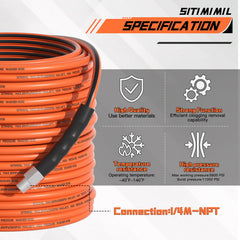SITIMIMIL hose close-up showing thickened outer jacket for durability
