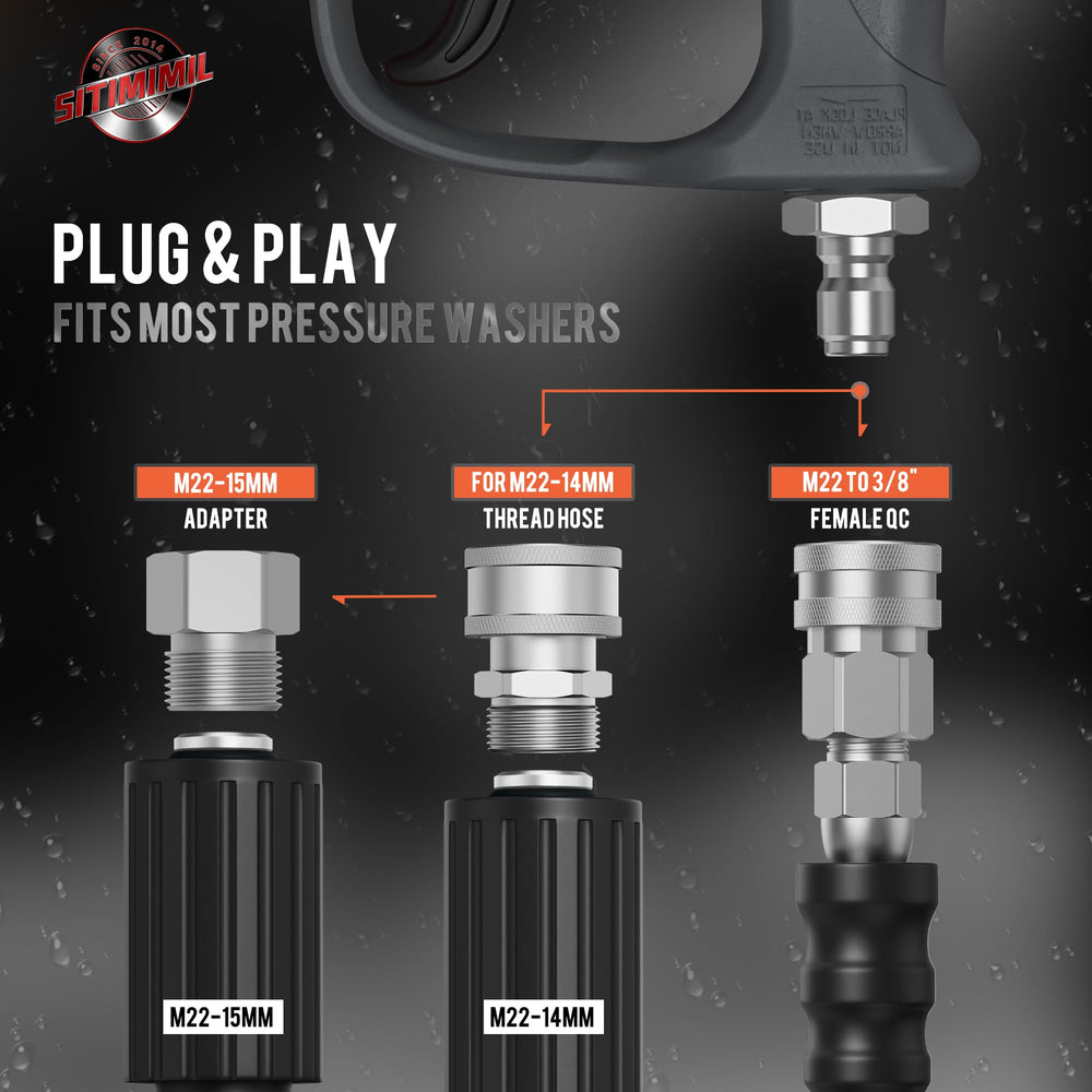 SITIMIMIL included M22 14mm and 15mm adapters for wide compatibility