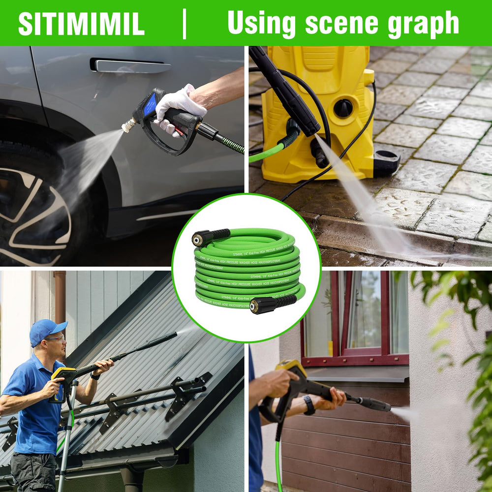 SITIMIMIL coiled hose stored neatly in garage saving space
