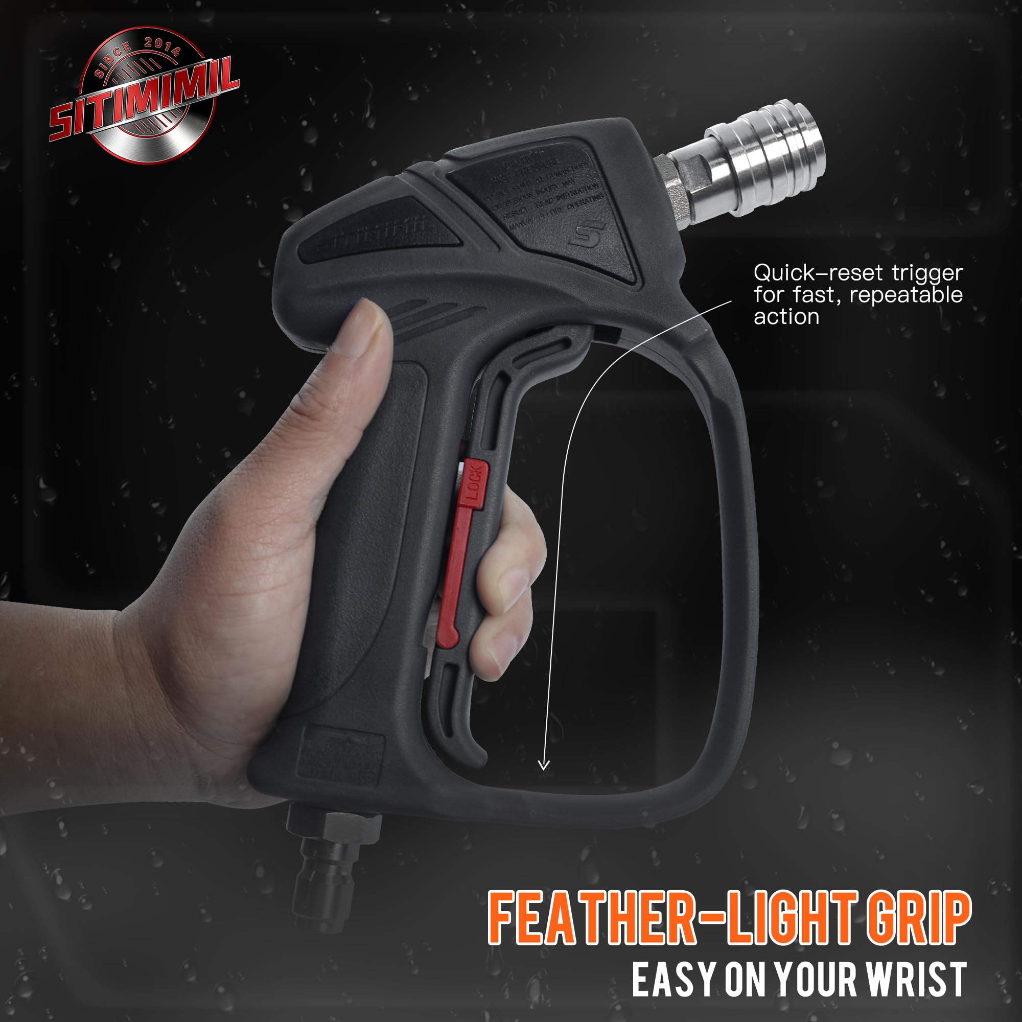 SITIMIMIL ergonomic trigger and handle reducing wrist strain during long use