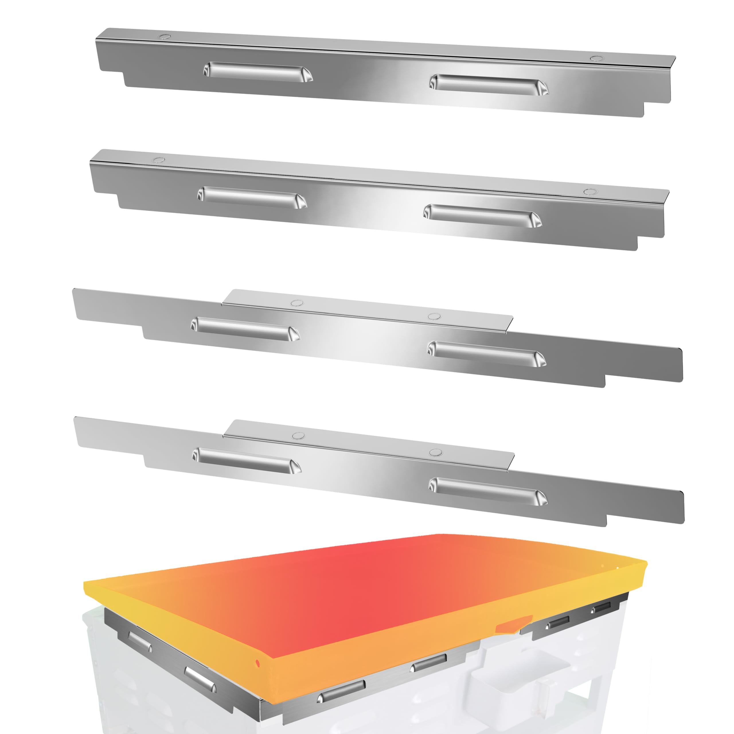 Sivsis front view on 36 inch griddle showing complete wind guard set improving heat retention