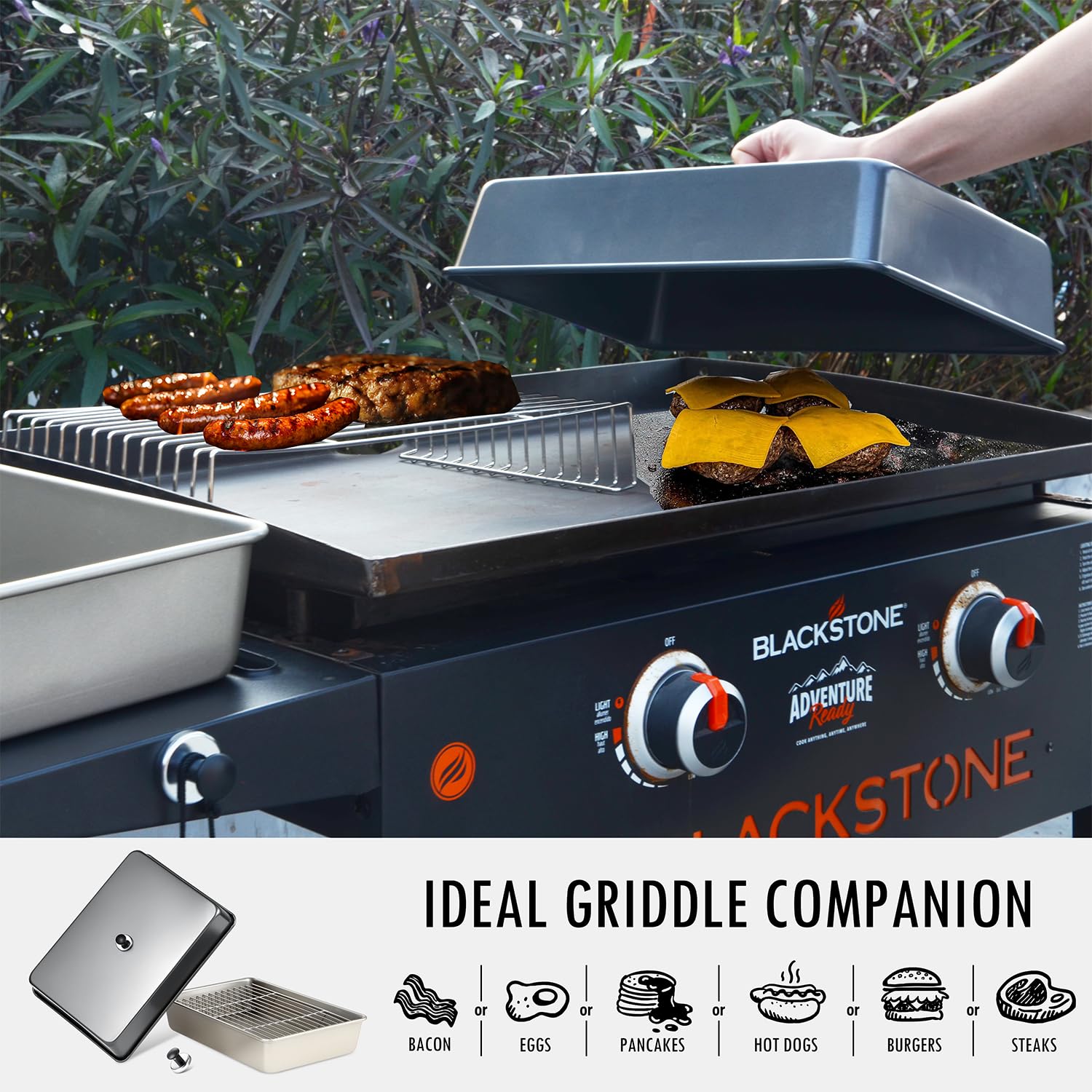 Sivsis close-up of nonstick carbon-steel dome surface for even heating and easy cleanup