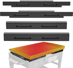 Sivsis front view installed on 28-inch griddle showing wind protection benefit