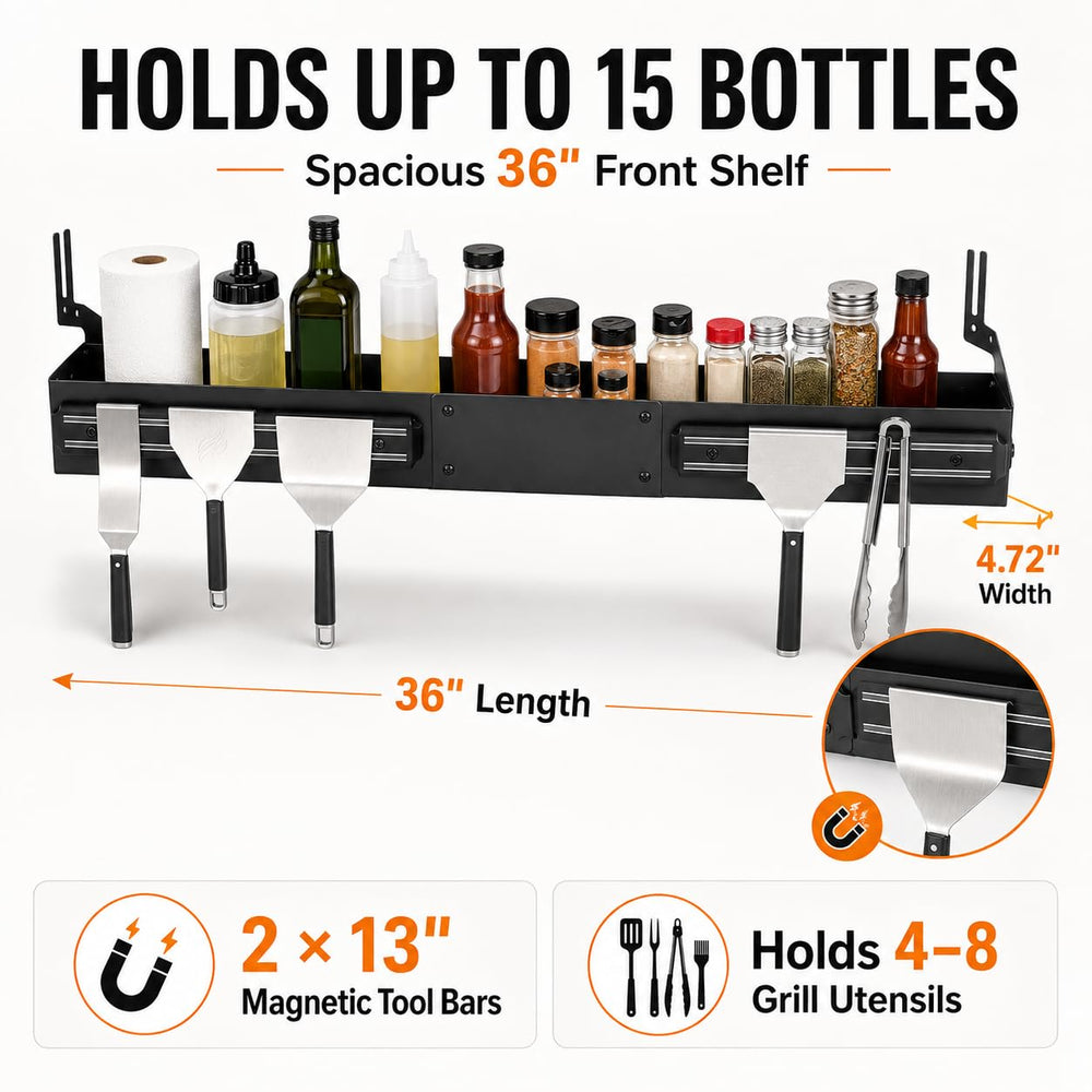 Sivsis scale and size comparison showing shelf dimensions against griddle