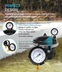 sixcow installed in a pool valve demonstrating quick swap and restored operation benefit