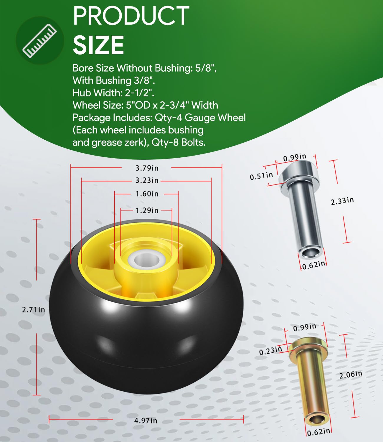 sixcow kit packaging with bolts and bushings showing complete replacement benefit