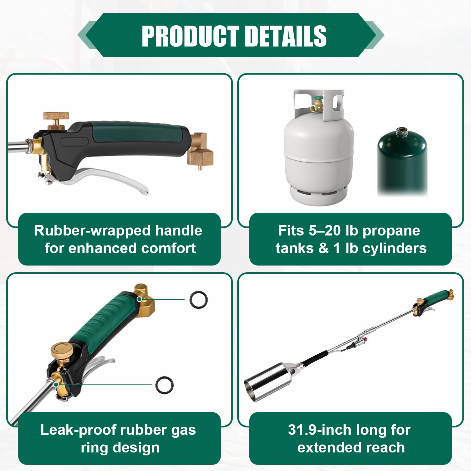 Siziviki hose and connection detail showing 10ft reach and safe fuel setup