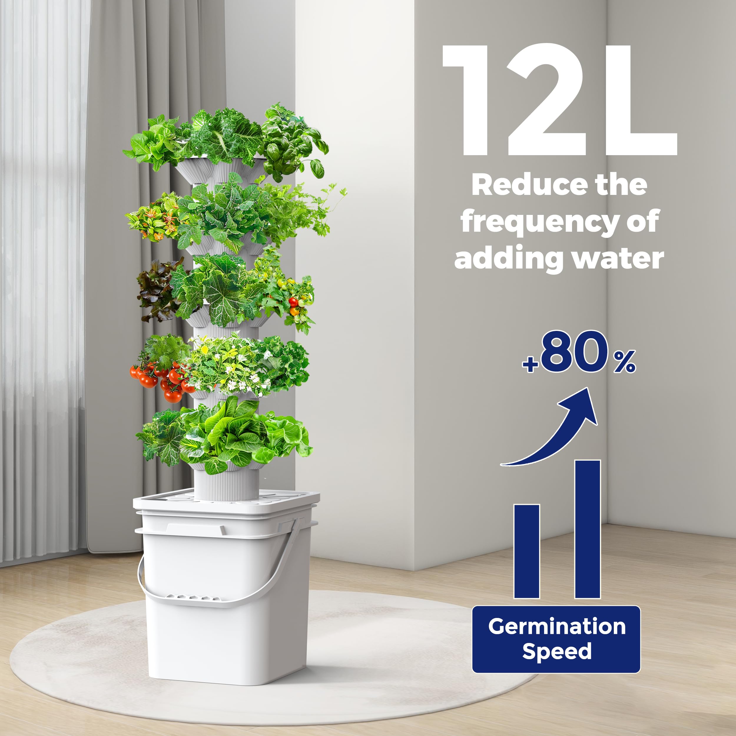sjzxuv lifestyle balcony garden with tower delivering fresh herbs in small spaces