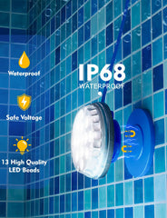 Skairipa underwater lights casting colorful glow and improving visibility
