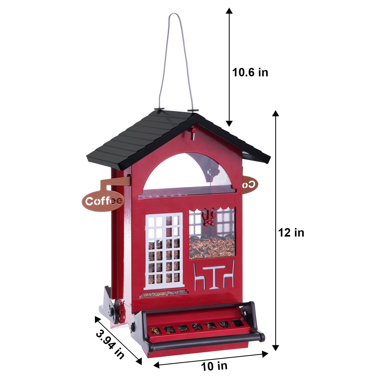 skaithee close-up of weight-activated spring threshold mechanism preventing squirrel access, reliable protection