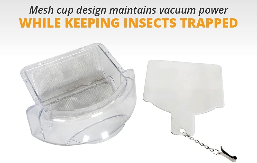 SkeeterVac set on lawn at dusk showing reduced insect activity benefit