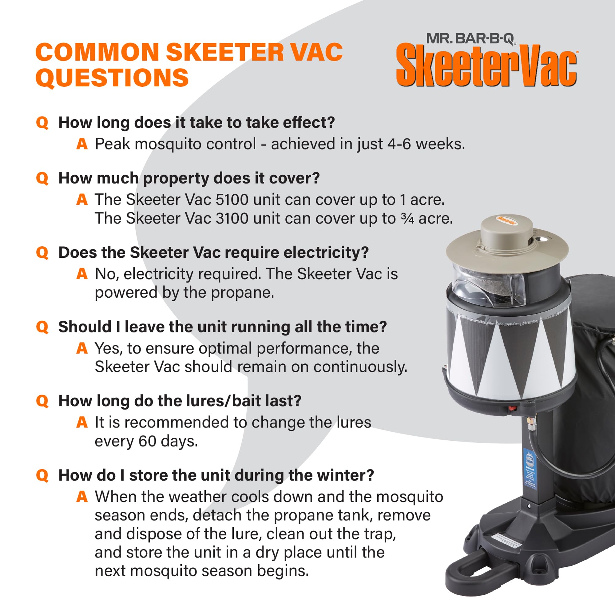 SkeeterVac removable catch bag being rinsed showing low-maintenance benefit