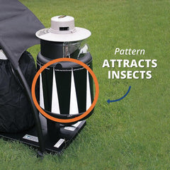 SkeeterVac used TacTrap sheet filled with trapped insects to show effectiveness