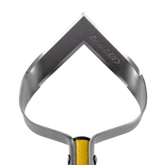 Skidger front view showing full 54-inch handle and V-blade for efficient weeding