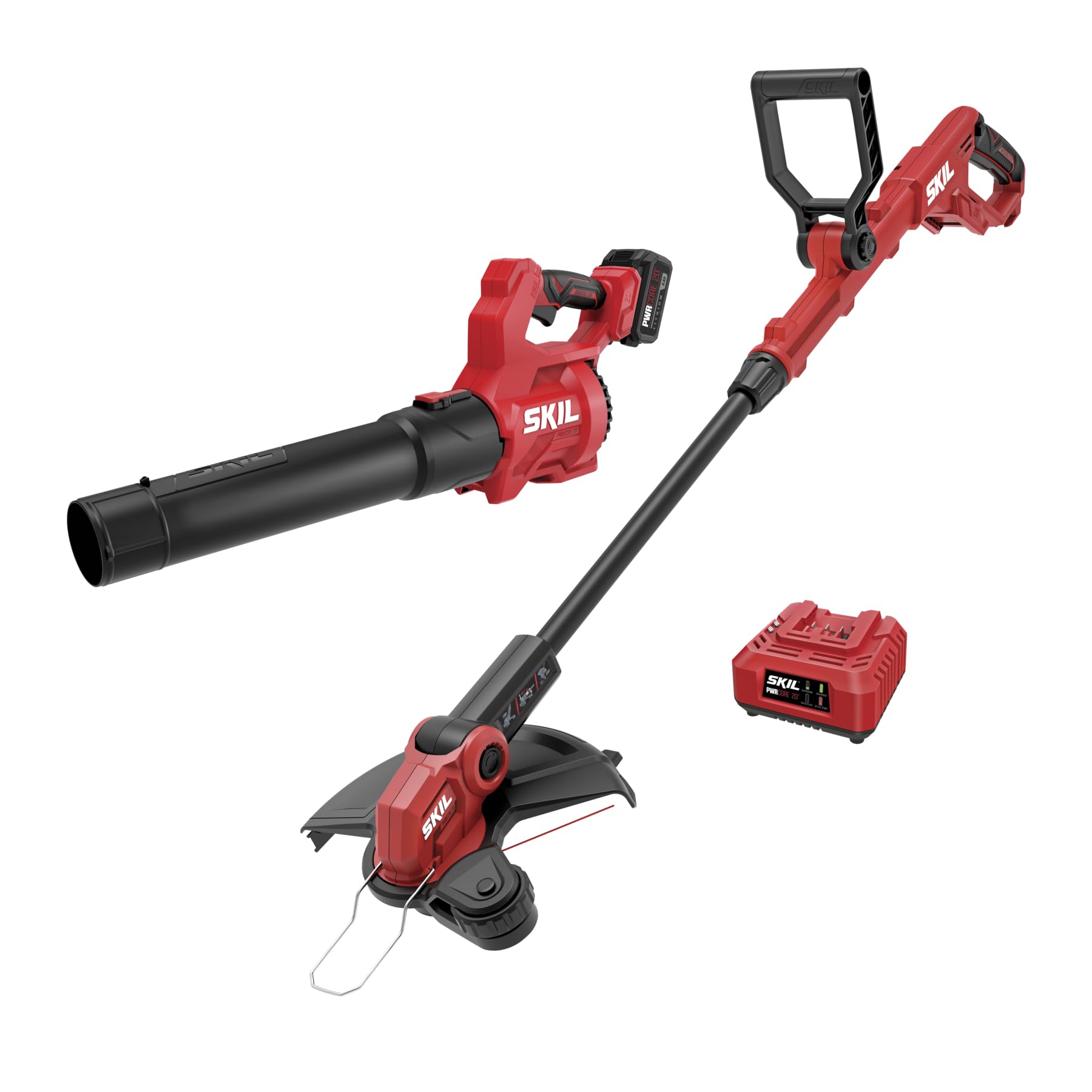 SKIL combo kit front packaging showing tools and battery for effortless yardwork