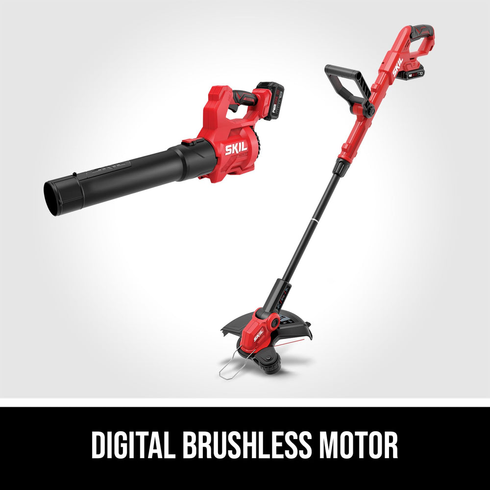 SKIL leaf blower side profile highlighting nozzle and high airflow performance