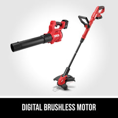 SKIL leaf blower side profile highlighting nozzle and high airflow performance