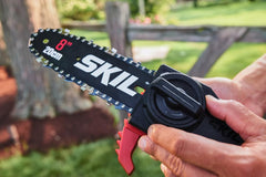 Skil extendable shaft detail illustrating quick 10-foot reach advantage