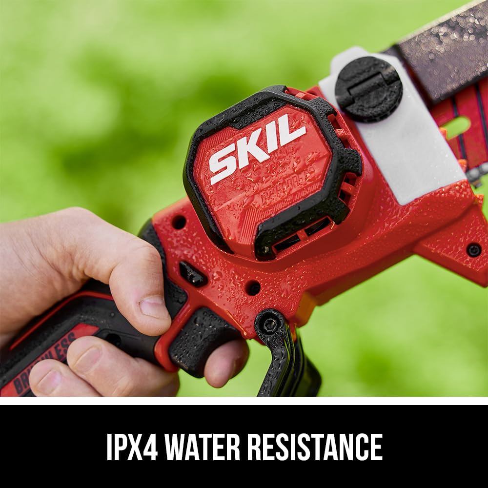SKIL PWR CORE 20 held in hand for size comparison showing lightweight maneuverability