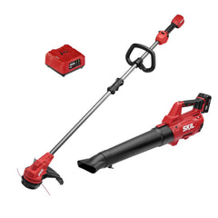 SKIL PWRCORE20 front kit showing trimmer and blower for reliable yard work